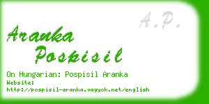 aranka pospisil business card